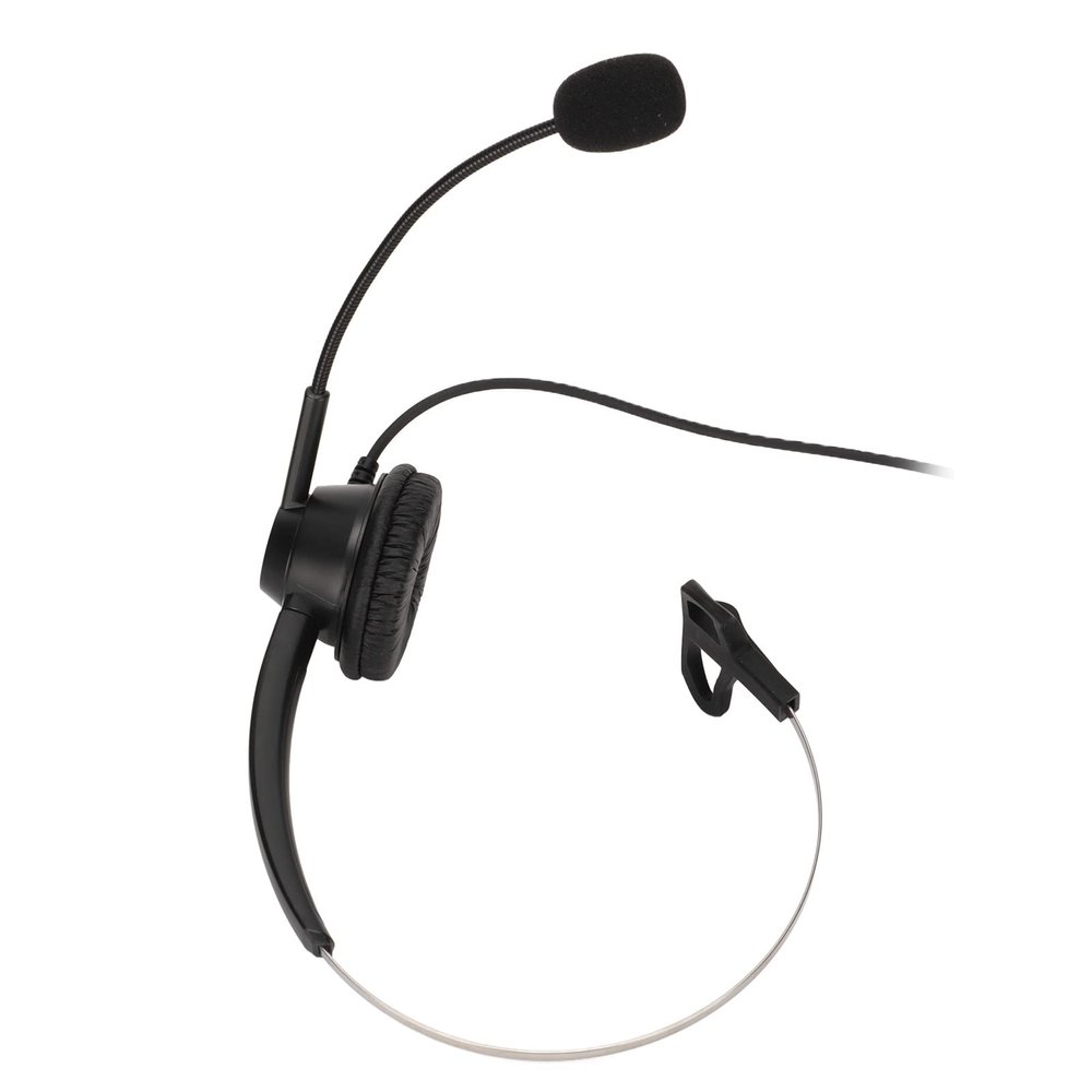 ciciglow Headset with Microphone, H3602.5VA Single Sided Business Headset 2.5mm Plug Black Volume Adjustment Noise Cancelling Telephone for Call Center Customer Service