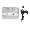 Tape to MP3 Converter, Portable Cassette Player Auto Tape Player Multifunction Transparent Cassette Player with 3.5mm Earphone Jack for Laptop PC view 1