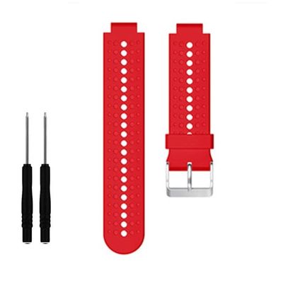 AEHON Strap For Garmin Forerunner 235/220 WatchBand Silicone Strap Bracelet For Garmin Forerunner 230/620/630/735XT Smart Accessories (Color : Red, Size : For Forerunner 230)