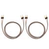 VKheroKV M-JP12 1pair Set Speaker Wire 24k Gold Plated connectors, 12AWG 5N OFC((99.999% Oxygen Free Copper Wire) M-JP12 (1.5M(4.92ft), Banana Plug  Banana Plug) view 1