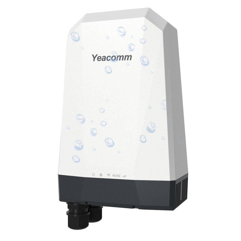 Yeacomm 5G Outdoor Router IP67 Waterproof, 5G NR SA/NSA Modem Outdoor CPE with Dual Sim Card Slots Gateway/Bridge/Wireless,Qualcomm SDX62,4 x 4 MIMO,802.3af POE,Band Lock,VPN,Global Version