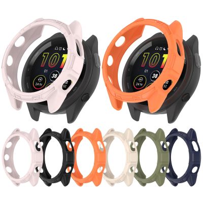 Senter Case Cover for Garmin Forerunner 265S case, Hard PC Bumper Tempered Glass Anti Protective Case Compatible with Garmin Forerunner 265S Smart Watch