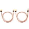 VKheroKV M-JP12 1pair Set Speaker Wire 24k Gold Plated connectors, 12AWG 5N OFC((99.999% Oxygen Free Copper Wire) M-JP12 (1.5M(4.92ft), Y Plug  Pin Plug) view 1
