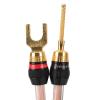 VKheroKV M-JP12 1pair Set Speaker Wire 24k Gold Plated connectors, 12AWG 5N OFC((99.999% Oxygen Free Copper Wire) M-JP12 (1.5M(4.92ft), Y Plug  Pin Plug) view 2