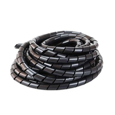 1 Roll Wire Spiral Tube White/Black PE 4mm-30mm Flame Retardant Cable Protective Wound Hose (Color : Black, Size : 20mm 3Meters)