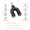 Sairps Headphone mic Splitter Mini U Shape Stereo trrs Splitter Microphone 1 Male to 2 Female AUX Audio Converter-2 Pack view 3
