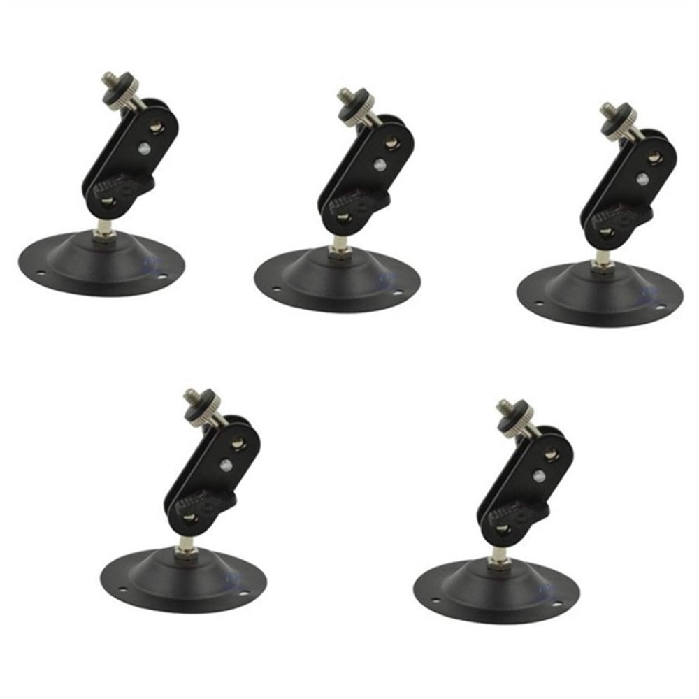 FIONEL Projector Bracket 5PCS Camera Wall Mount Bracket Black Speaker Brackets Projector Stand Mini Projector Mount with 360 Degrees Rotatable Heads Projector Stand