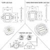 TOPXCDZ LED Chip Infrared IR 680nm 740nm 760nm 800nm 850nm 880nm 940nm 980nm 1000nm COB Diodes 3W 5W 10W 20W 30W 50W 100W Light Beads COB Night Vision CCTV Camer (IR 730nm, 10W x 1piece) view 3