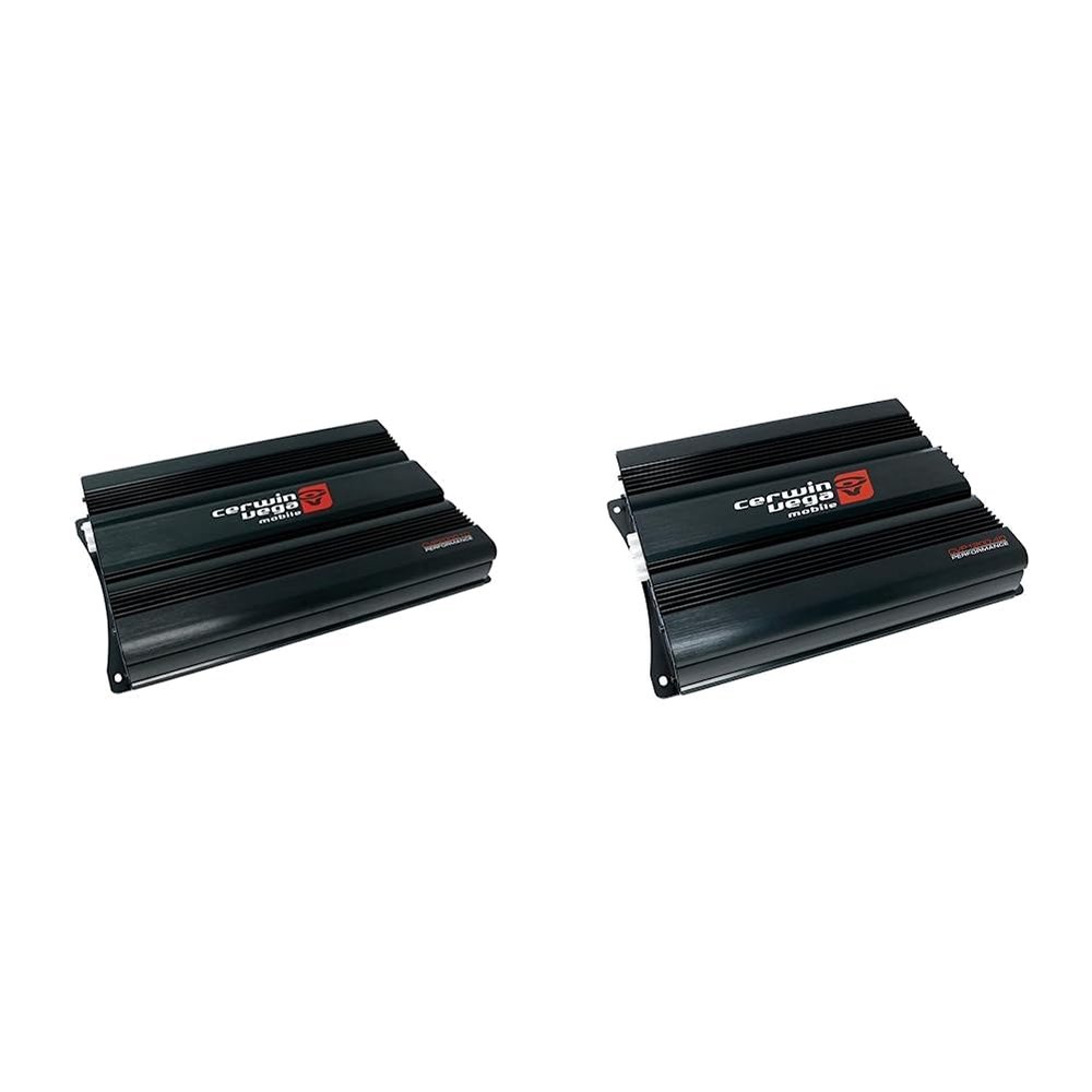 Cerwin-Vega Mobile CVP2000.1D Performance Series 2,000-Watt-Max Monoblock Class D Amp & CVP1200.4D 2/4 1200 MAX Power 4-Channel Bridgeable Class D Overload Circuits Protect Amplifier