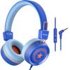New Bee Kids Headphones for School with Microphone KH20 HD Stereo Safe Volume Limited 85dB/94dB Foldable Lightweight On-Ear Headphone for boy Mac/Android/Kindle/Tablet/Pad(Royal Blue) view 1
