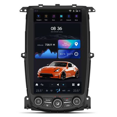 Aucar 13.6 Inch T-Style Android 11 Car Radio Head Unit for Nissan 370Z 2009-2021, 1080P Multimedia Stereo Video Player with Wireless Carplay, OEM Functions, GPS Navigation 8+256 GB -Black