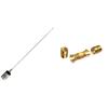 Shakespeare 5241-R Low Profile 3' VHF Marine Antenna & PL-258-CP-G Marine Center Pin Spice Connector, Gold view 1