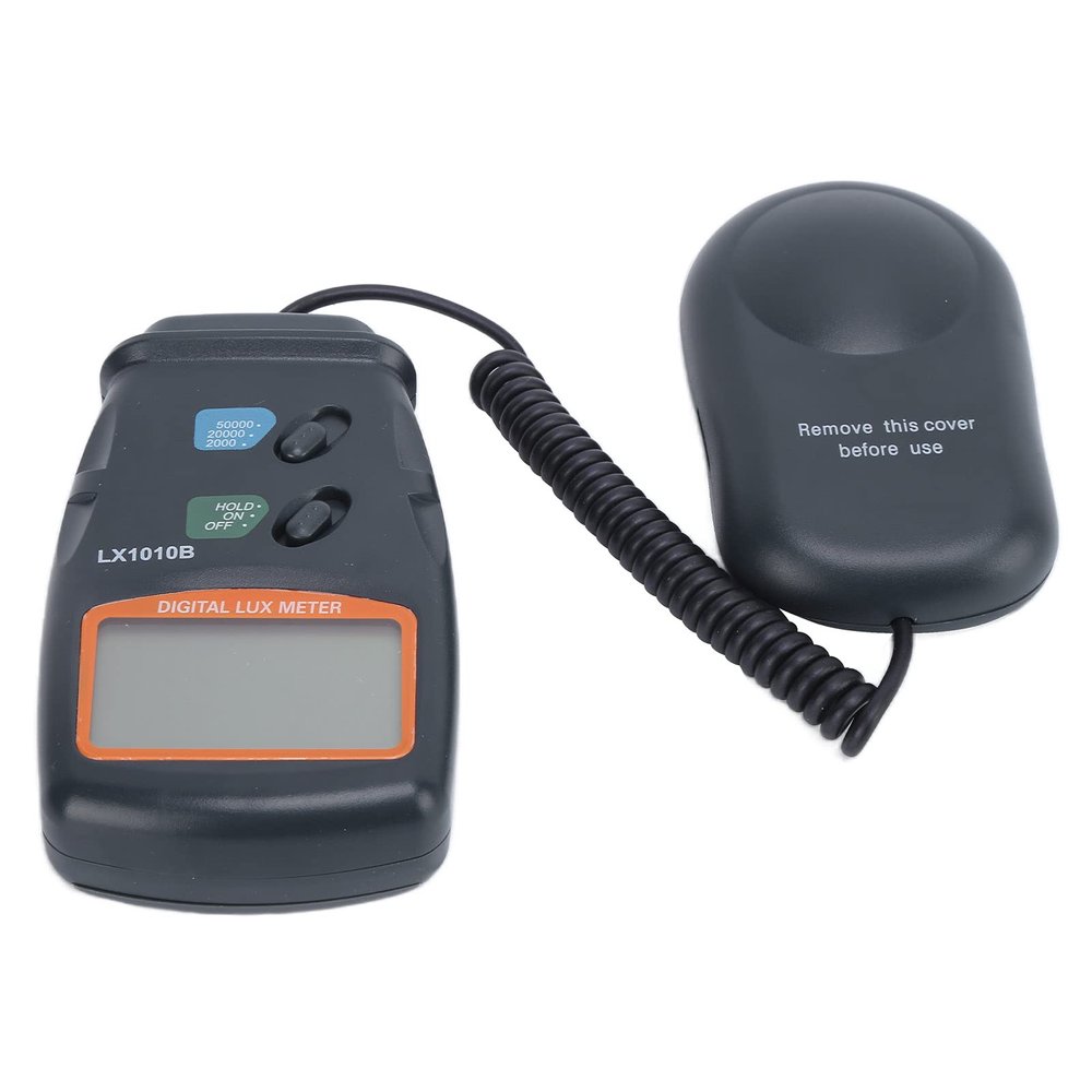 LX1010B Handheld Luminometer Digital Photometer Luxmeter, 0~50,000 Measurement Range Light Meter Illuminance Meter Tester Gauge for Photography, Plants, Outdoor