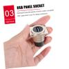 4 Pcs USB Panel Socket USB Coupler USB Connector for Data Transfer C USB Cable USB Female to Female USB Panel Mount Coupler USB Accessory Bulkhead Cable Data Line Through Metal view 4