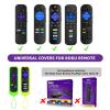 [3Pack] Climberer Remote Case Cover Compatible with Roku TCL/Hisense roku TV |Sharp Roku TV | Roku Express 4K+Glow in The Dark Makes it Easy to find (Green Yellow Pink) view 2