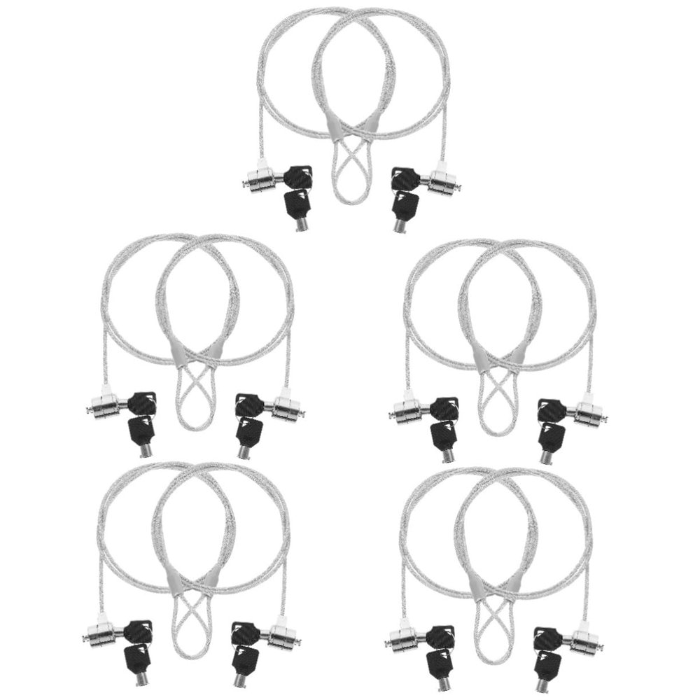 UKCOCO 10 Sets Laptop Lock Notebook Lock Cable Laptop Lock Hardware Cable Lock Kit Retractable Wire Lock for Tablet Computers Laptops Chain Lock Alloy Multifunction Sewing