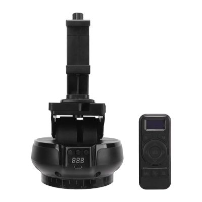 Asixxsix Motorized Panoramic Tripod Head, Motorized Pan Tilt Head, 360 Degree Rotation Motorized Tripod Head with Remote Control and Mobile Phone Clip for Mobile Phone Camera SLR