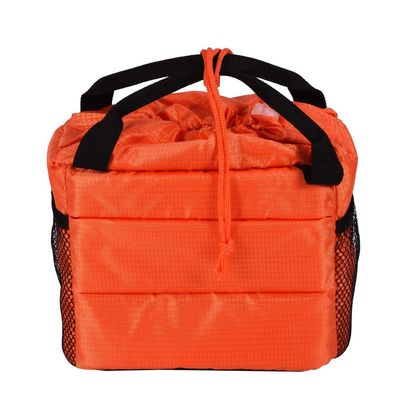 Acouto Camera Bag Only Polyester Insert Partition Camera Hand Bag Shockproof Padded Divider Cover Case for DSLR Camera Partition Bag (Orange)