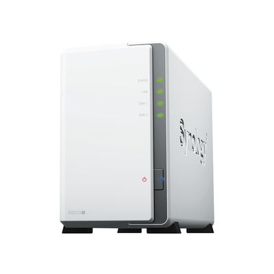 Synology DS223j 2-Bay Diskstation NAS (Realtek RTD1619B 4-Core 1.7 GHz 1GB DDR4 Ram 1xRJ-45 1GbE LAN-Port)