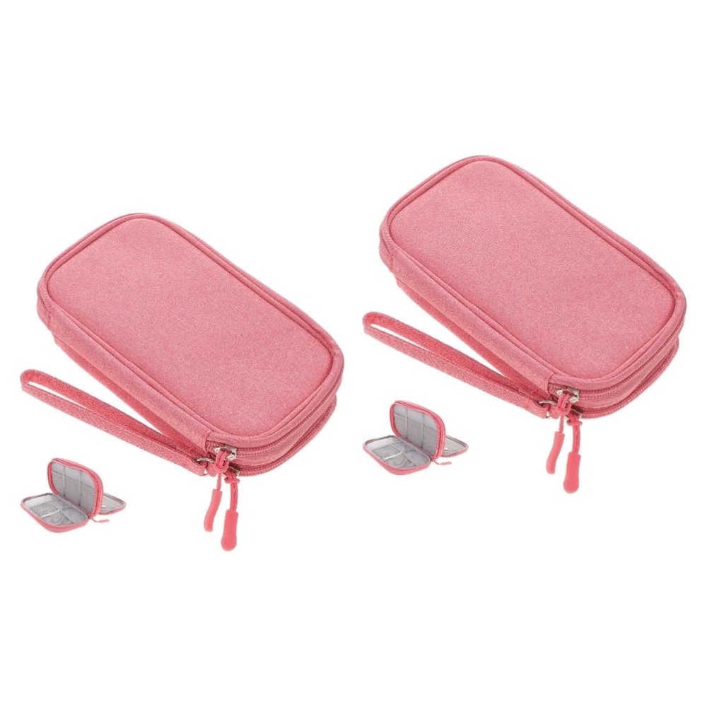 Mobestech 2pcs Digital Cable Organizer Pouch Dual Travel Case for Cords and Accessories Compact Electronics Storage Bag Design for Easy Portability