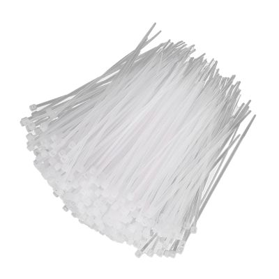 1000Pcs Nylon Cable Zip Ties, Self Locking Wire Cable Zip Plastic Wire Ties White Standard Nylon Tie Straps Tie Fasten Wrap for Home Office Garden Workshop Indoor Outdoor Use (3x100mm)