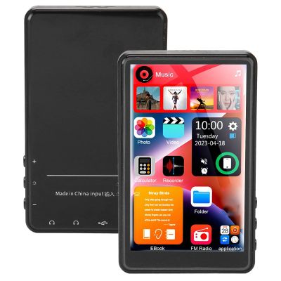 16GB MP3 Player BT 5.0, Portable Music Player with 4.0in Full , HiFi Lossless Sound, Support FM Radio Electric Book (Black)