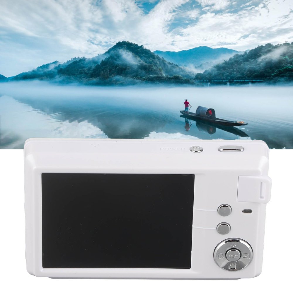 Compact Digital Camera, 4K HD Digital Camera, 3.0 Inch LCD Screen, Antishake with TypeC Port for Graduation Shots (White)