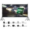 AOFOTO 20x10ft UFO Photography Backdrop Area 51 Sign Road Trees Dark Clods Nightscape Background UFO Invasion Earth Spacecraft Spaceship Baby Boy Man Happy Birthday Performance Decor Photo Booth Prop view 2