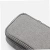 CAXUSD Double Layer Electronic Accessories Storage Bag Kit Compact Travel Organizer Case for Cables u Disks Power Banks and Gadgets Gray view 2