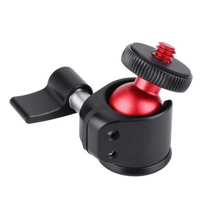 Acouto Mini Ball Head, Metal 360 Degree Swivel Mini Tripod Ball Head 1/4 Screw Mount for DSLR Camera Fill Light