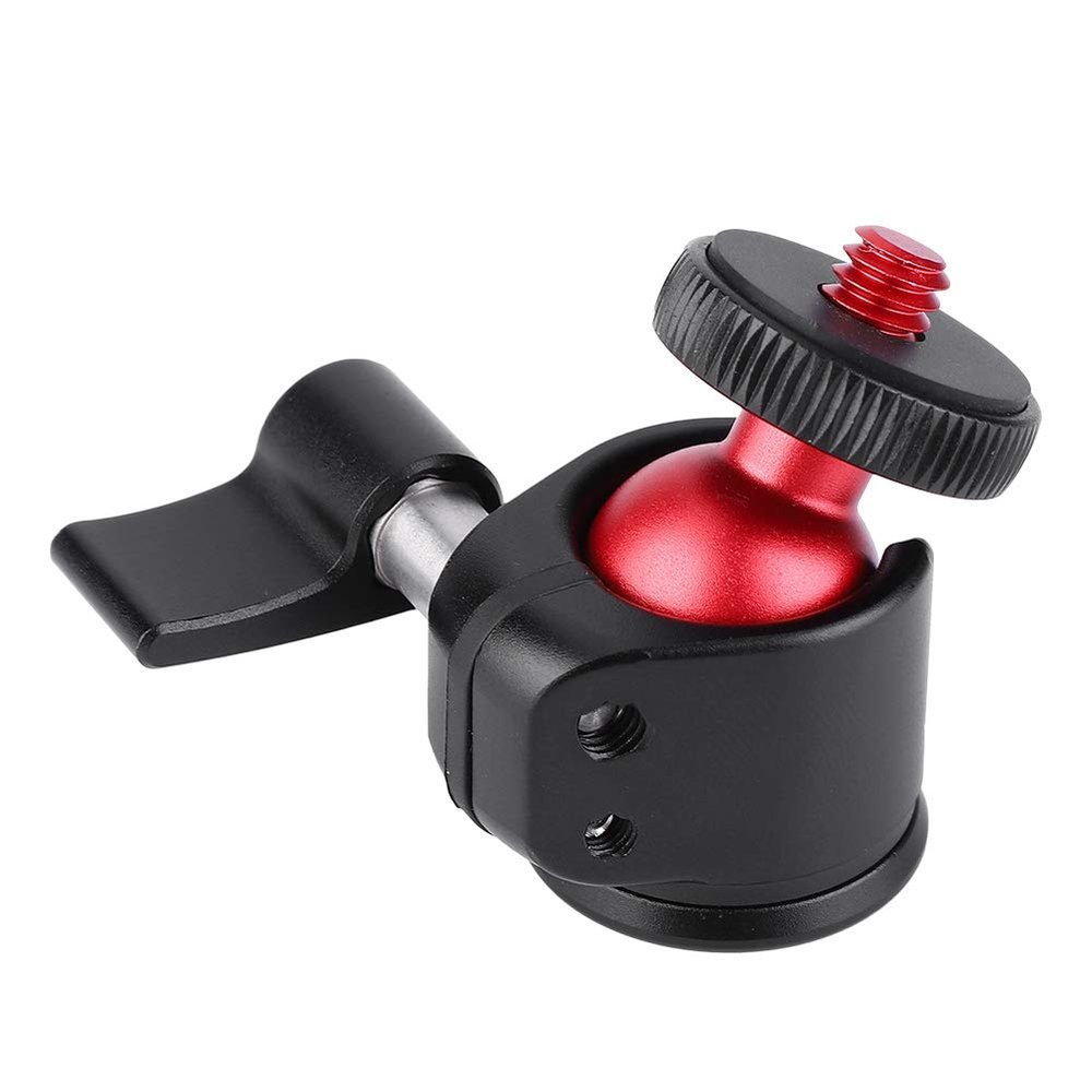 Acouto Mini Ball Head, Metal 360 Degree Swivel Mini Tripod Ball Head 1/4 Screw Mount for DSLR Camera Fill Light