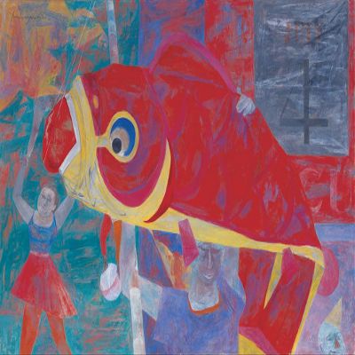 Fish Kite : 1950 : Yasuo Kuniyoshi : Archival Quality Art Print