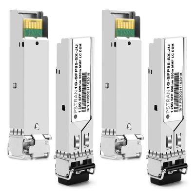 OPSTRAN 1000BASE-SX SFP Optical Transceiver Module Compatible with Juniper QFX-SFP-1GE-SX EX-SFP-1GE-SX SRX-SFP-1GE-SX 850nm 550m DDM Duplex LC MMF 4pcs/Pack
