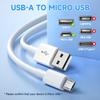 ANLINK 10ft 3M Micro USB Cable, Charging and Data Sync Cord for Wyze Cam YI Camera Nest Cam Blink Netvue Kasa Cam Cloud Camera Furbo Dog Arlo Q and More Micro USB Devices-White view 2