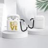 I Love Volleyball Compatible with AirPods 2nd 1st Generation Cute Silicon Case Cover with Key Chain for Men Women view 4