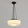 OQHAIR French Minimalist Glass Chandelier Retro Creative Wrought Iron Pendent Lamp Home Bedroom Bedside Restaurant Porch Suspended Chandelier LED Variable Light Indoor Lighting view 1