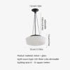 OQHAIR French Minimalist Glass Chandelier Retro Creative Wrought Iron Pendent Lamp Home Bedroom Bedside Restaurant Porch Suspended Chandelier LED Variable Light Indoor Lighting view 2