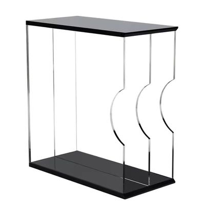 SBOJI Acrylic Vinyl Record Holder Table Vinyl Record Storage Box Desktop Vinyl Record Display Cabinet Shelf for Bedroom Living Room (Color : Clear, Size : 35 * 33 * 16cm)