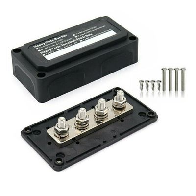 beler Black Universal 300A M8 Studs Bus Bar Power Distribution Box Terminal Block