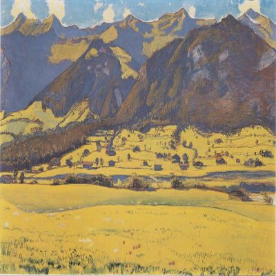 Ferdinand Hodler : View of the Fromberghorn from Reichenbach : Art Print