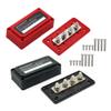 beler Red & Black Universal 300A M8 Studs Bus Bar Power Distribution Box Terminal Block view 2