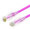 Extremely Thin Soft Network Cable Multi-Strand Gigabit Category 6 Patch Cable CAT6 high-Speed Thin Cable Network broadband Cable Rose Red Length(1.5m) view 1