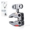 VILTROX Super Clamp ES-V02 Crab Clamp Bracket with 1/4" 3/8" Threaded Holes, Crab Shaped Clamp Mount for Action Camera, Phone, LED Lights, Camera Monitor, Mic, Wireless Flash Receivers, Triggers view 1