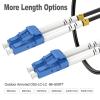 100ft/30m Outdoor Fiber Optical Cable, LC to LC Single Mode Fiber Patch Cable Armored (OS1/OS2 Compatible), 10GB 9/125um LSZH OD 3.0MM Black view 4
