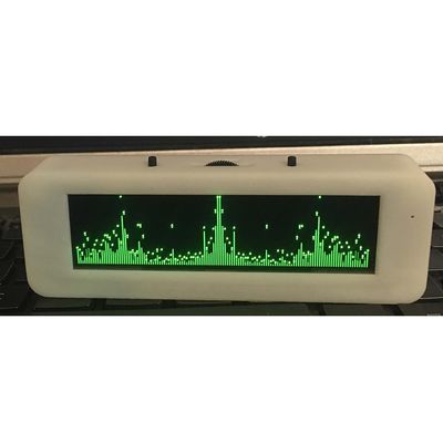 OLED Music Spectrum, Display Voice-Controlled Vehicle Professional HiFi Spectrum 3 Inch Display Screen 5V 1A 20HZ-20KHZ (Green)