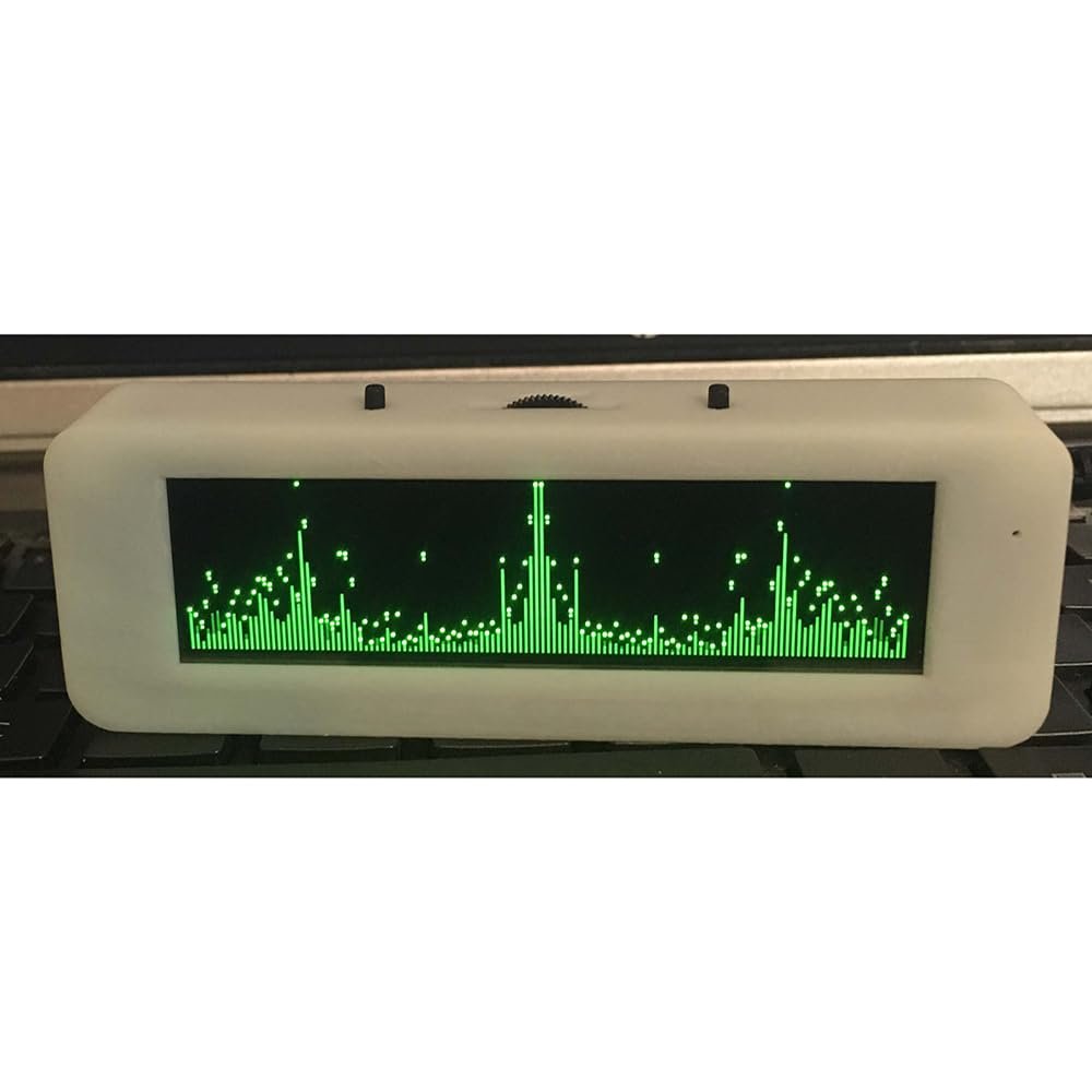 OLED Music Spectrum, Display Voice-Controlled Vehicle Professional HiFi Spectrum 3 Inch Display Screen 5V 1A 20HZ-20KHZ (Green)