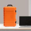 BANLICALI Camera Case, 22" Modern Rectangular Hard Camera Case, Camera Hard Case with Foam, Pulley and Press Lock, IP67 Camera Storage Box for Camera Equipment Computers Watches Load 110lbs (Orange) view 2
