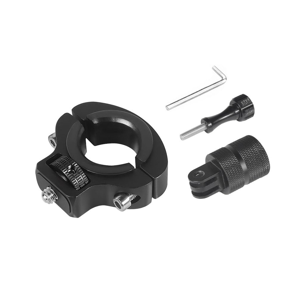 BGNing Aluminum Bicycle Handlebar Mount 1/4'' Screw Adapter Handlebar Clip Holder Clamp Compatible with ONE R/X2/13/MAX/Action4 Action Camera Accessories