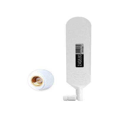 POBADY Dual Band WiFi 2.4GHz 5.8GHz 12dBi High Gain Omnidirectional Glue Stick Antenna SMA Male Connector Antenna for WiFi Router Wireless Network Card (White,1pcs)