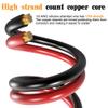 1/0 Battery Cable 0 Gauge Amp Wire 40FT CCA Copper Clad Aluminum Wiring Kit- Automotive Power Ground Cable for Car Audio, Inverter, RV Truck with Pure Copper Lugs & Heat Shrink Tube - Black/Red view 3